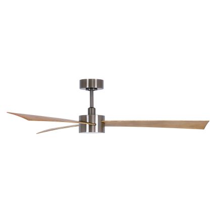 Lucci air 21610449 - LED Hämardatav laeventilaator CLIMATE 1xGX53/12W/230V pruun/läikiv kroom + kaugjuhtimispult