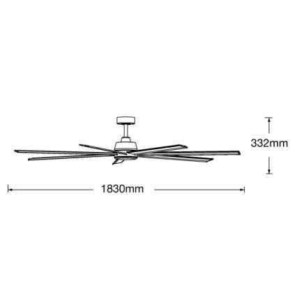 Lucci air 21610849 - Hämardatav laeventilaator ATLANTA 1xGX53/12W/230V valge+ + kaugjuhtimispult