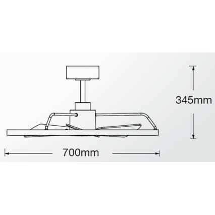 Lucci air 21611749 - LED Hämardatav laeventilaator CESSNA LED/36W/230V 3000/4000/5000K matt kroom + kaugjuhtimispult