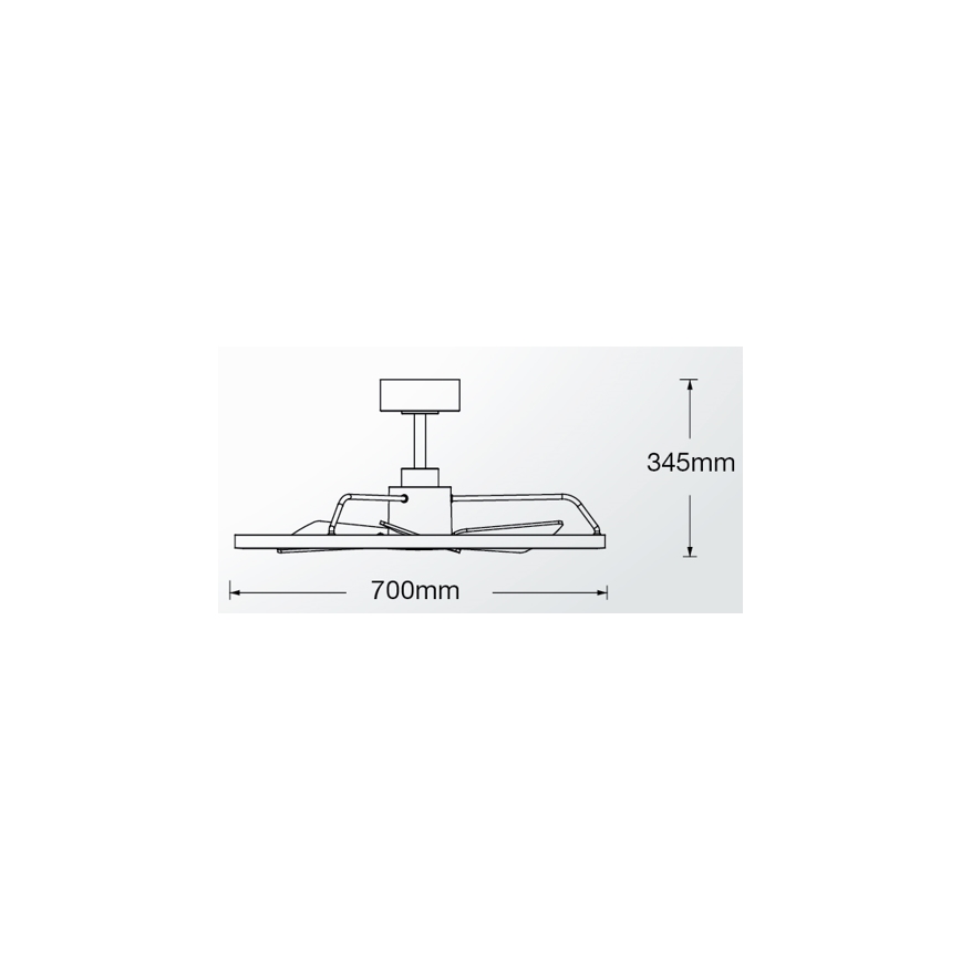 Lucci air 21611749 - LED Hämardatav laeventilaator CESSNA LED/36W/230V 3000/4000/5000K matt kroom + kaugjuhtimispult