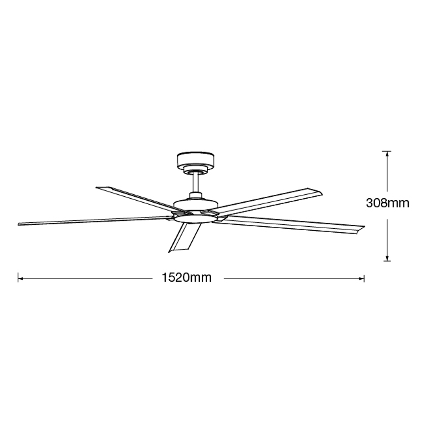 Lucci air 21616049 - Laeventilaator MONZA IP55 valge + kaugjuhtimispult