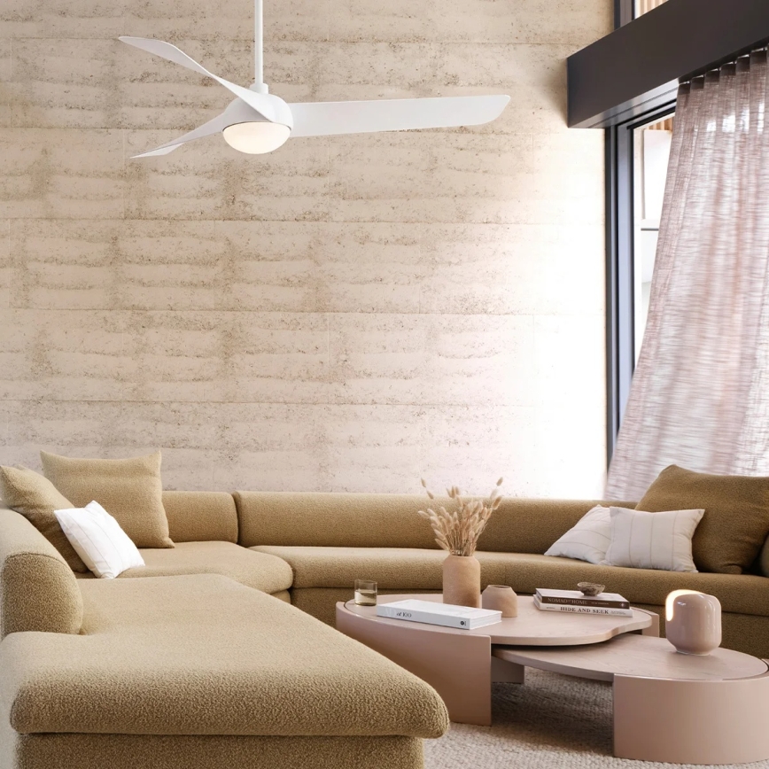 Lucci Air 21617049 - hämardatav LED laeventilaator OSPREY 1xGX53/12W/230V läbimõõt 132 cm valge + kaugjuhtimispult