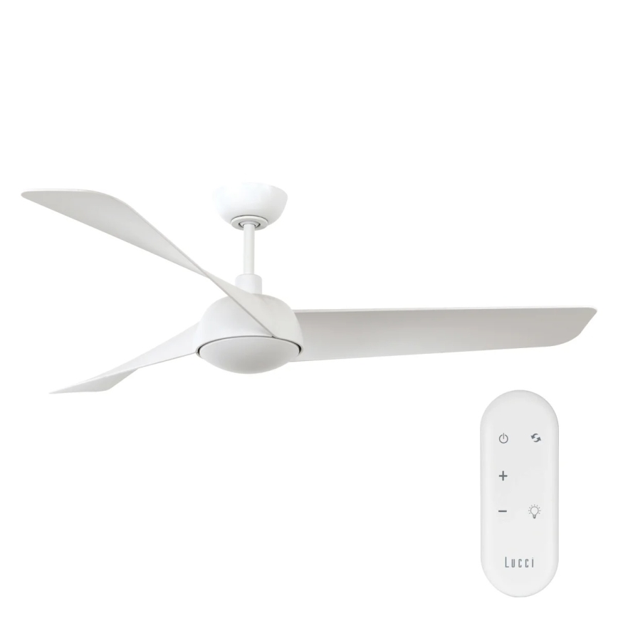 Lucci Air 21617049 - hämardatav LED laeventilaator OSPREY 1xGX53/12W/230V läbimõõt 132 cm valge + kaugjuhtimispult
