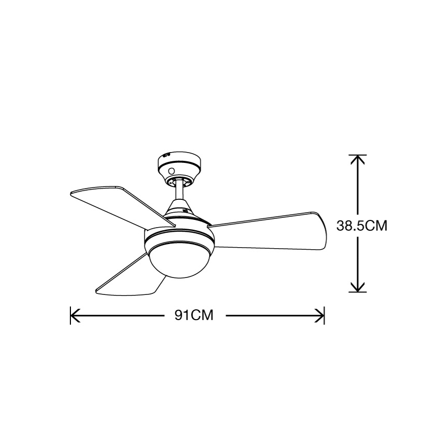 Lucci Air 512311 - Laeventilaator AIRLIE HUGGER 2xE27/15W/230V puit/pruun + kaugjuhtimispult