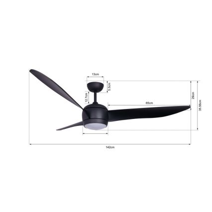 Lucci air 512910 - LED-laeventilaator AIRFUSION NORDIC LED/20W/230V