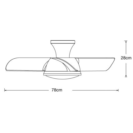 Lucci air 513071 - LED Hämardatav laeventilaator SYROS LED/18W/230V 3000/4000/6000K valge + kaugjuhtimispult