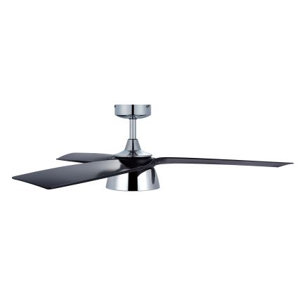 Lucci air 513072 - LED-hämardatav laeventilaator BRONX LED/18W/230V 3000/4000/6000K must/läikiv kroom pr. 132 cm + kaugjuhtimispult