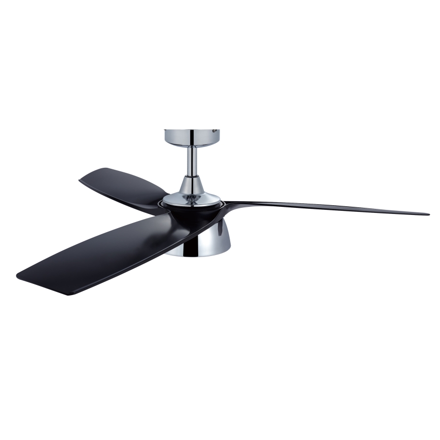 Lucci air 513072 - LED-hämardatav laeventilaator BRONX LED/18W/230V 3000/4000/6000K must/läikiv kroom pr. 132 cm + kaugjuhtimispult