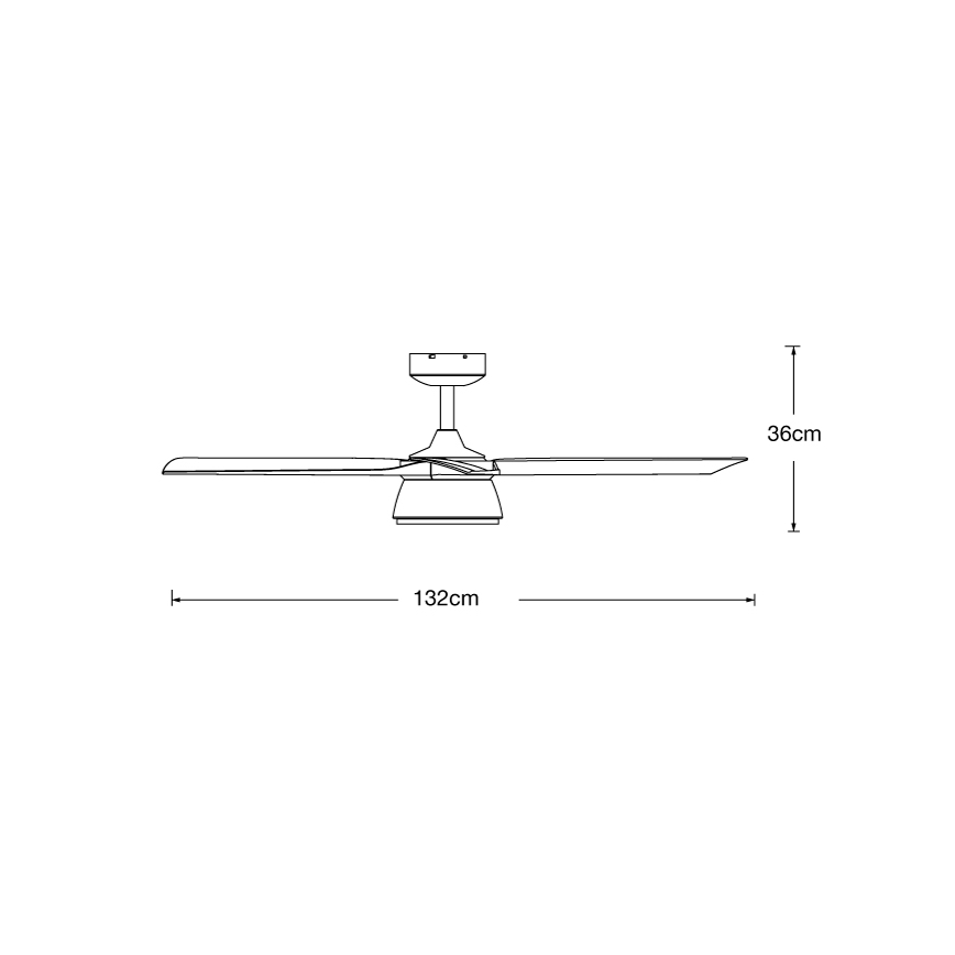 Lucci air 513072 - LED-hämardatav laeventilaator BRONX LED/18W/230V 3000/4000/6000K must/läikiv kroom pr. 132 cm + kaugjuhtimispult