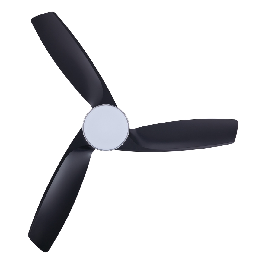 Lucci air 513072 - LED Hämardatav laeventilaator BRONX LED/18W/230V 3000/4000/6000K must/läikiv kroom + kaugjuhtimispult