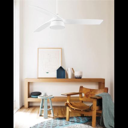 Lucci Air 513073 - Hämardatav LED laeventilaator BRONX LED/18W/230V 3000/4000/6000K läbimõõduga 132 cm valge + kaugjuhtimispult