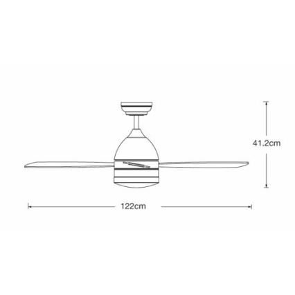 Lucci air 513075 - LED Laeventilaator VECTOR LED/25W/230V 3000/4200/6500K valge + kaugjuhtimispult