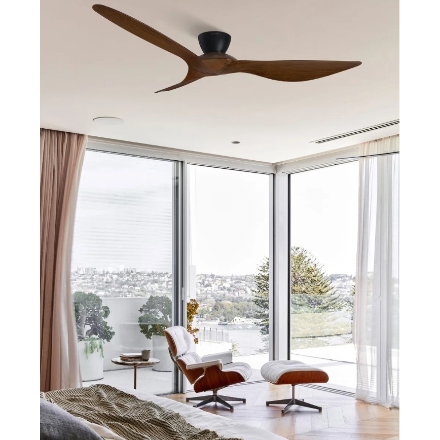 Lucci Air 514032 - Laeventilaator KOTARA läbimõõt 137 cm pruun/must + kaugjuhtimispult