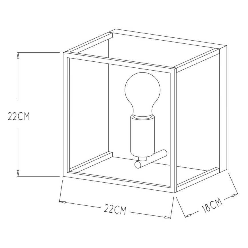 Lucide 00224/01/30 - Seinavalgusti RUBEN 1xE27/40W/230V