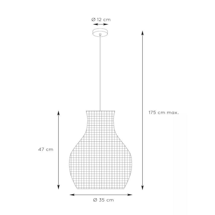 Lucide 03438/35/30 - Lühter ALBAN 1xE27/40W/230V