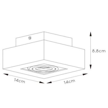 Lucide 09119/06/30 - LED Hämardatav kohtvalgusti XIRAX 1xGU10/5W/230V