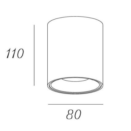 Lucide 09912/05/36 - LED Kohtvalgusti BENTOO 1xGU10/5W/230V hall