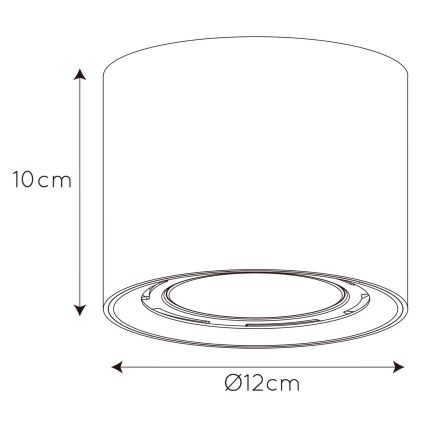 Lucide 09921/12/30 - LED Hämardatav kohtvalgusti FEDLER 1xGU10/12W/230V 2200-3000K CRI95 must