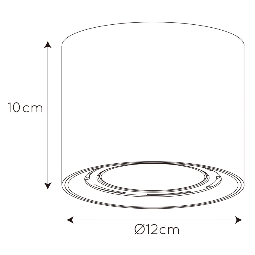 Lucide 09921/12/30 - LED Hämardatav kohtvalgusti FEDLER 1xGU10/12W/230V 2200-3000K CRI95 must