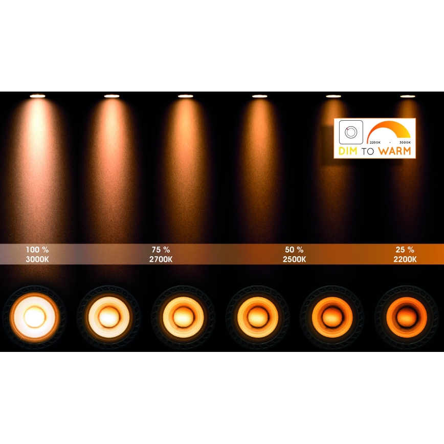 Lucide 09929/15/30 - LED Hämardatav kohtvalgusti NIGEL 3xGU10/5W/230V 2200-3000K must CRI 95
