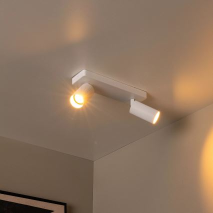 Lucide 09939/02/31 - Suunatav spottvalgusti CLUBS 2xGU10/40W/230V valge