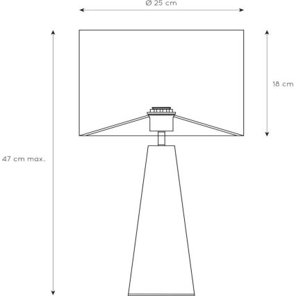 Lucide 10501/81/37 - Laualamp EXTRAVAGANZA VELVET 1xE27/60W/230V sinine