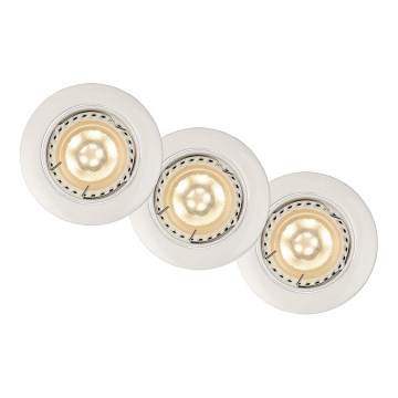 Lucide 11001/15/31 - KOMPLEKT 3x LED Süvistatav valgusti FOCUS 1xGU10/5W/230V valge