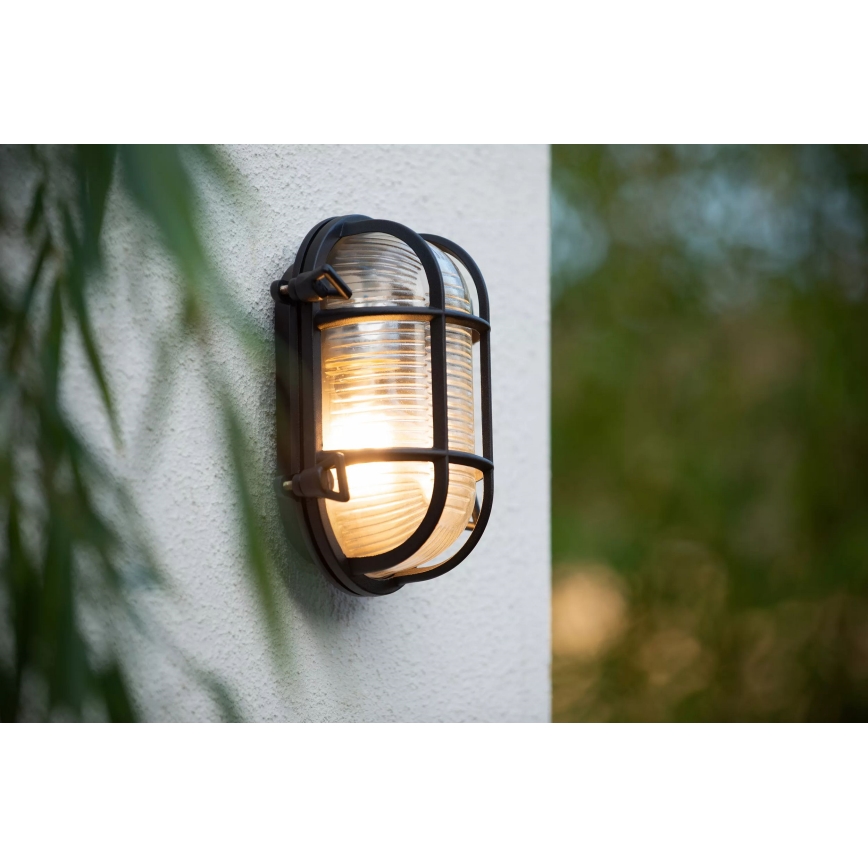 Lucide 11891/20/30 - Väli seinavalgusti DUDLEY 1xE27/40W/230V IP65 must