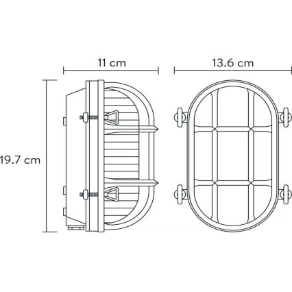 Lucide 11891/20/30 - Väli seinavalgusti DUDLEY 1xE27/40W/230V IP65 must