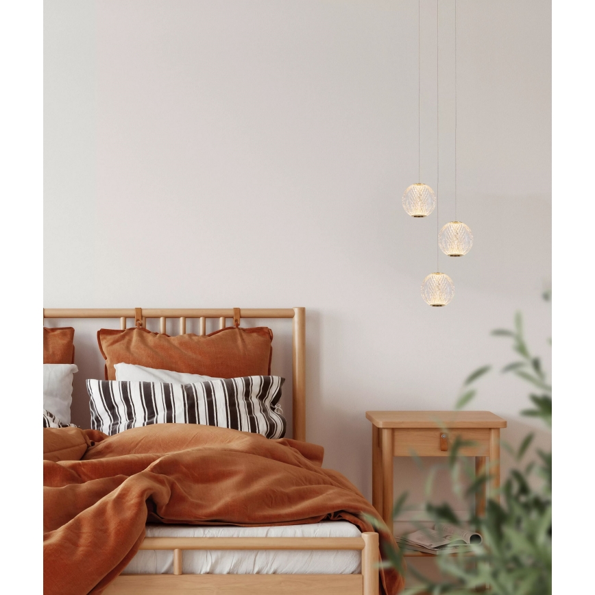 Lucide 13499/13/60 - LED Hämardatav lühter CINTRA 3xLED/4,7W/230V kuldne