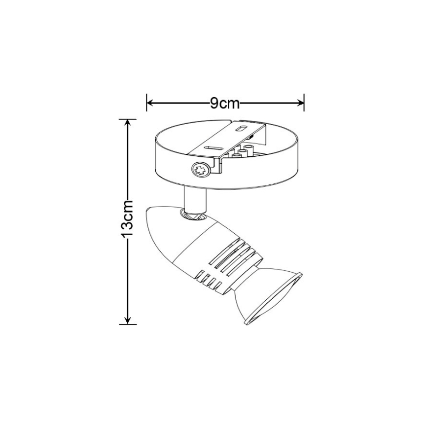 Lucide 13955/05/03 - LED-kohtvalgusti CARO-LED 1xGU10/5W/230V pronks