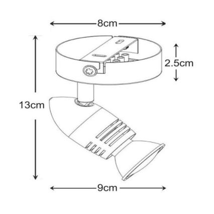 Lucide 13955/05/12 - LED Kohtvalgusti CARO-LED 1xGU10/5W/230V matt kroom