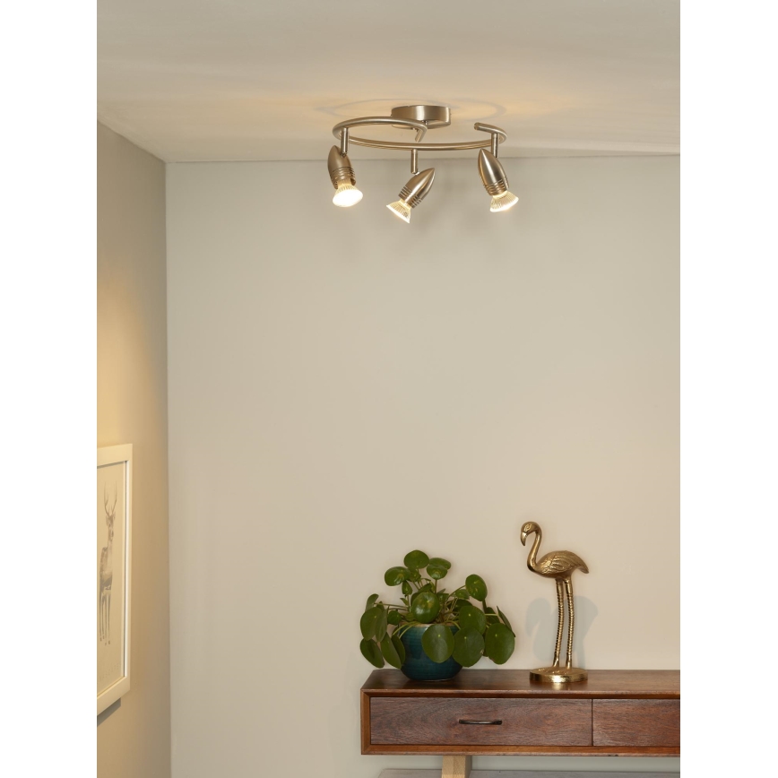 Lucide 13955/14/12 - LED Kohtvalgusti CARO-LED 3xGU10/5W/230V matt kroom