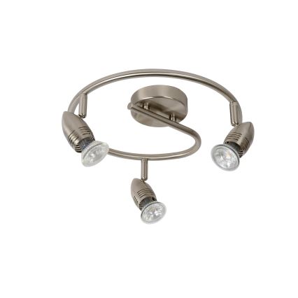 Lucide 13955/14/12 - LED Kohtvalgusti CARO-LED 3xGU10/5W/230V matt kroom