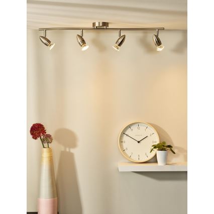 Lucide 13955/20/12 - LED Kohtvalgusti CARO-LED 4xGU10/5W/230V matt kroom