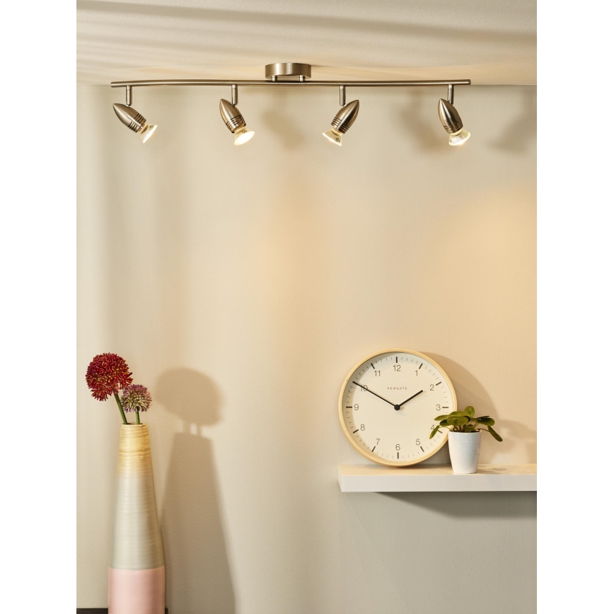 Lucide 13955/20/12 - LED Kohtvalgusti CARO-LED 4xGU10/5W/230V matt kroom