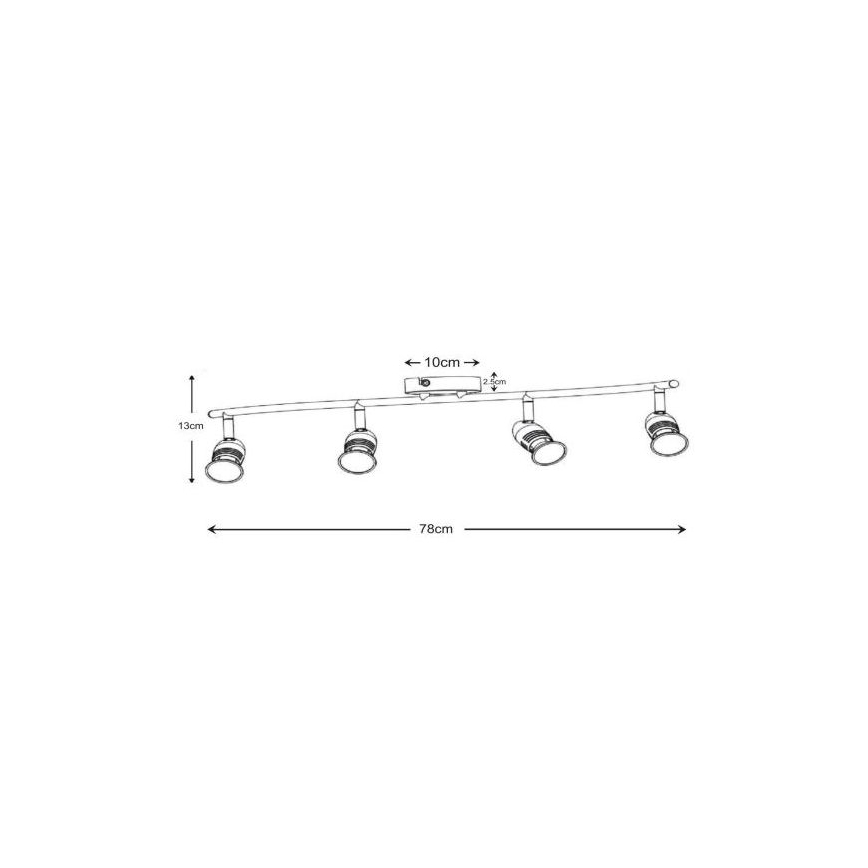 Lucide 13955/20/31 - LED Kohtvalgusti CARO-LED 4xGU10/5W/230V valge