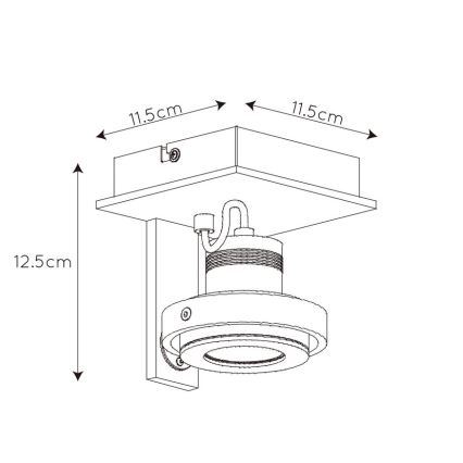 Lucide 17906/06/31 - LED Hämardatav kohtvalgusti GU10/5W/230V