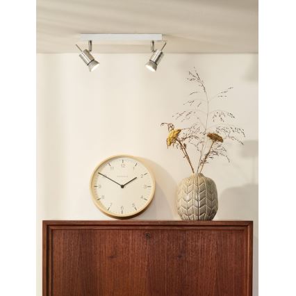 Lucide 17990/10/12 - LED Kohtvalgusti TWINNY-LED 2xGU10/4,5W/230V matt kroom