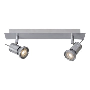 Lucide 17990/10/12 - LED Kohtvalgusti TWINNY-LED 2xGU10/4,5W/230V matt kroom