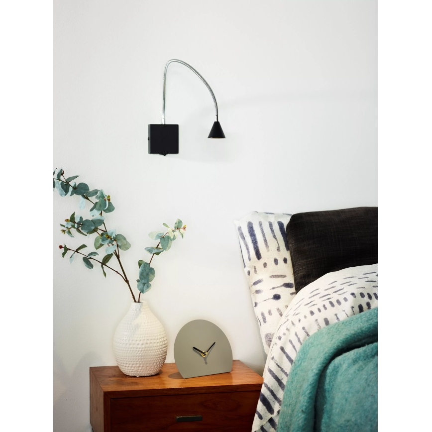 Lucide 18293/03/30 - LED Paindlik väike lamp BUDDY LED/3W/230V must