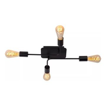 Lucide 21118/04/30 - Pinnapealne lühter LESTER 4xE27/40W/230V must