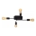 Lucide 21118/04/30 - Pinnapealne lühter LESTER 4xE27/40W/230V must