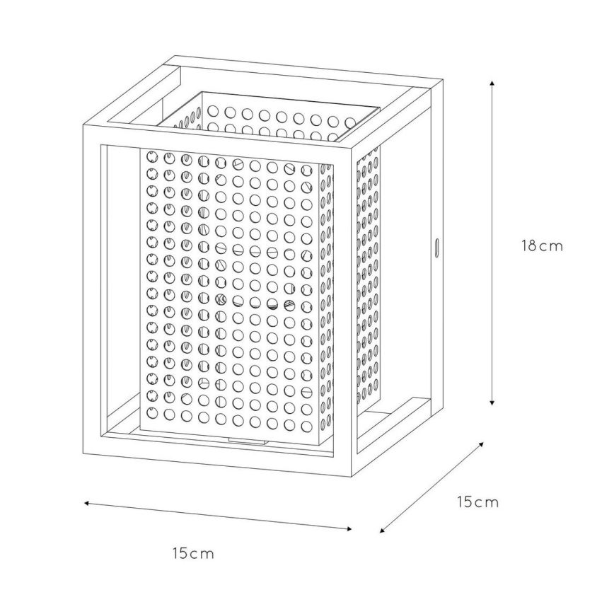 Lucide 21222/01/30 - Seinavalgusti SANSA 1xE27/40W/230V