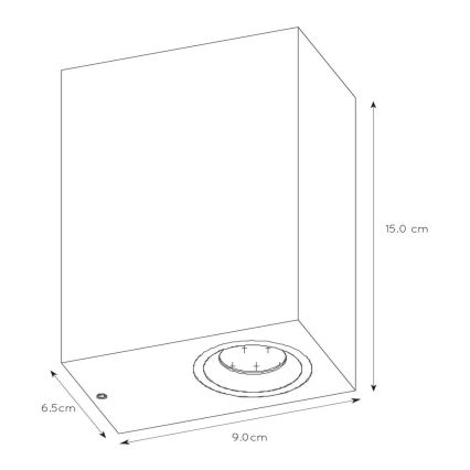 Lucide 22860/10/30 - LED Hämardatav väli seinavalgusti ZORA 2xGU10/5W/230V IP44