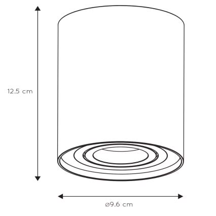 Lucide 22952/01/31 - Kohtvalgusti TUBE 1xGU10/50W/230V valge