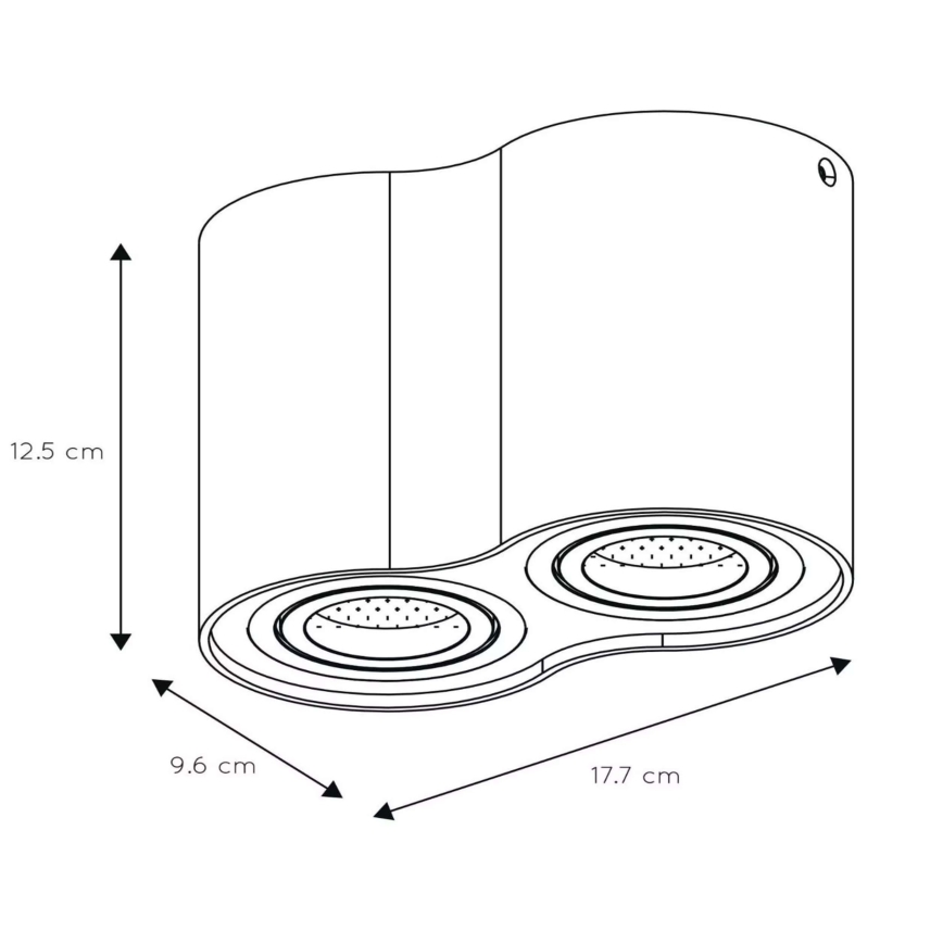 Lucide 22952/02/31 - Kohtvalgusti TUBE 2xGU10/50W/230V valge