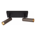 Lucide 22974/02/15 - Suunatav laevalgusti GRADO 2xGU10/40W/230V must/pruun