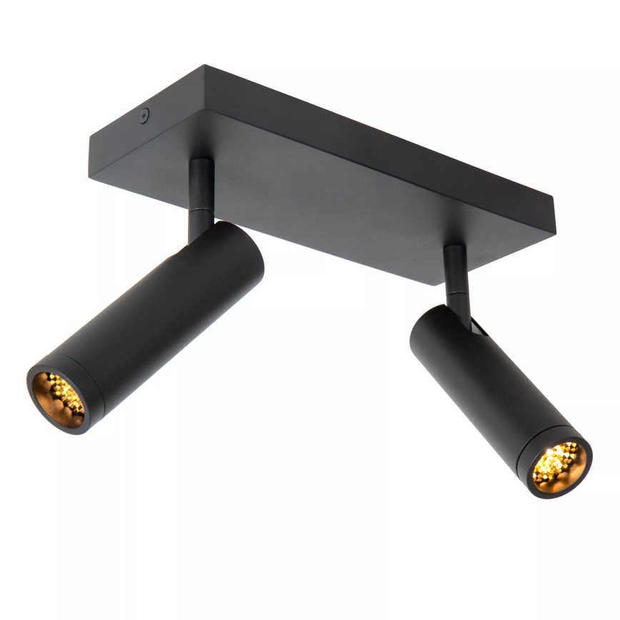 Lucide 22974/02/30 - GRADO punktvalgusti 2xGU10/40W/230V must