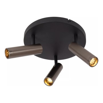 Lucide 22974/13/15 - GRADO suunavalgusti 3xGU10/40W/230V pruun/must